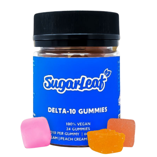 Sugarleaf Delta-10 Gummies | Orange Cream \ Peach Cream \ Strawberry Cream