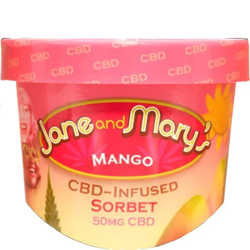 JANE AND MARY'S CBD 50MG MANGO SORBET (8 OZ)