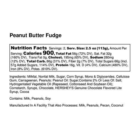 JANE AND MARY'S THC 75MG PEANUT BUTTER FUDGE (5OZ)