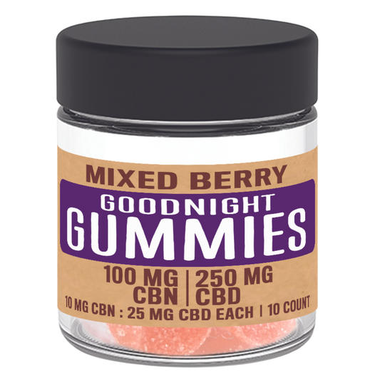 Gomitas de buenas noches Crafted Bites and Delights - 25 mgCBD: 10 mgCBN - 10 unidades 