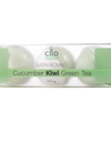 CBD Pharm Bomba de baño de 35 mg de pepino, té verde y kiwi, paquete de 3